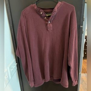 Men's xl henly style 3 button long sleeve shirt